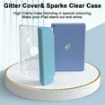 thumbnail image 3 of Dteck Smart Case for 9th 8th 7th Generation 10.2 inch,Leather Glittering Sparkly Folio Shockproof Sparkly Crystal Clear Back Cover Stand Case for iPad 10.2" 2021/2020/2019,Blue, 3 of 7