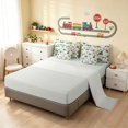 thumbnail image 5 of Erosebridal Construction Vehicle Full Size Bedding Sets, Truck Full Size Bed in a Bag, Blue Map, Gray Reversible 7pcs, 5 of 6