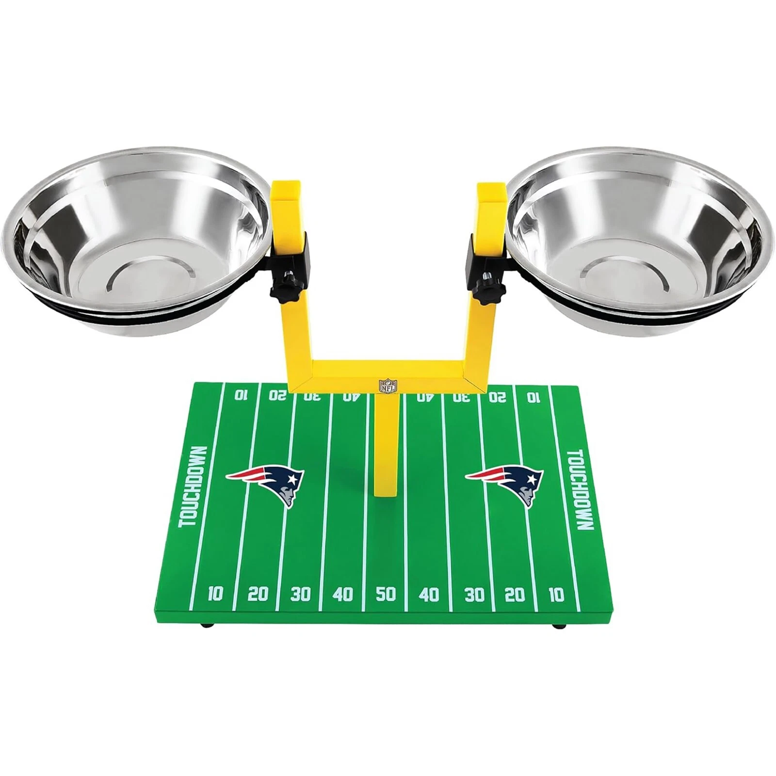 Pets First NFL Goalpost Elevated Dog Feeder Stainless Steel & Adjustable