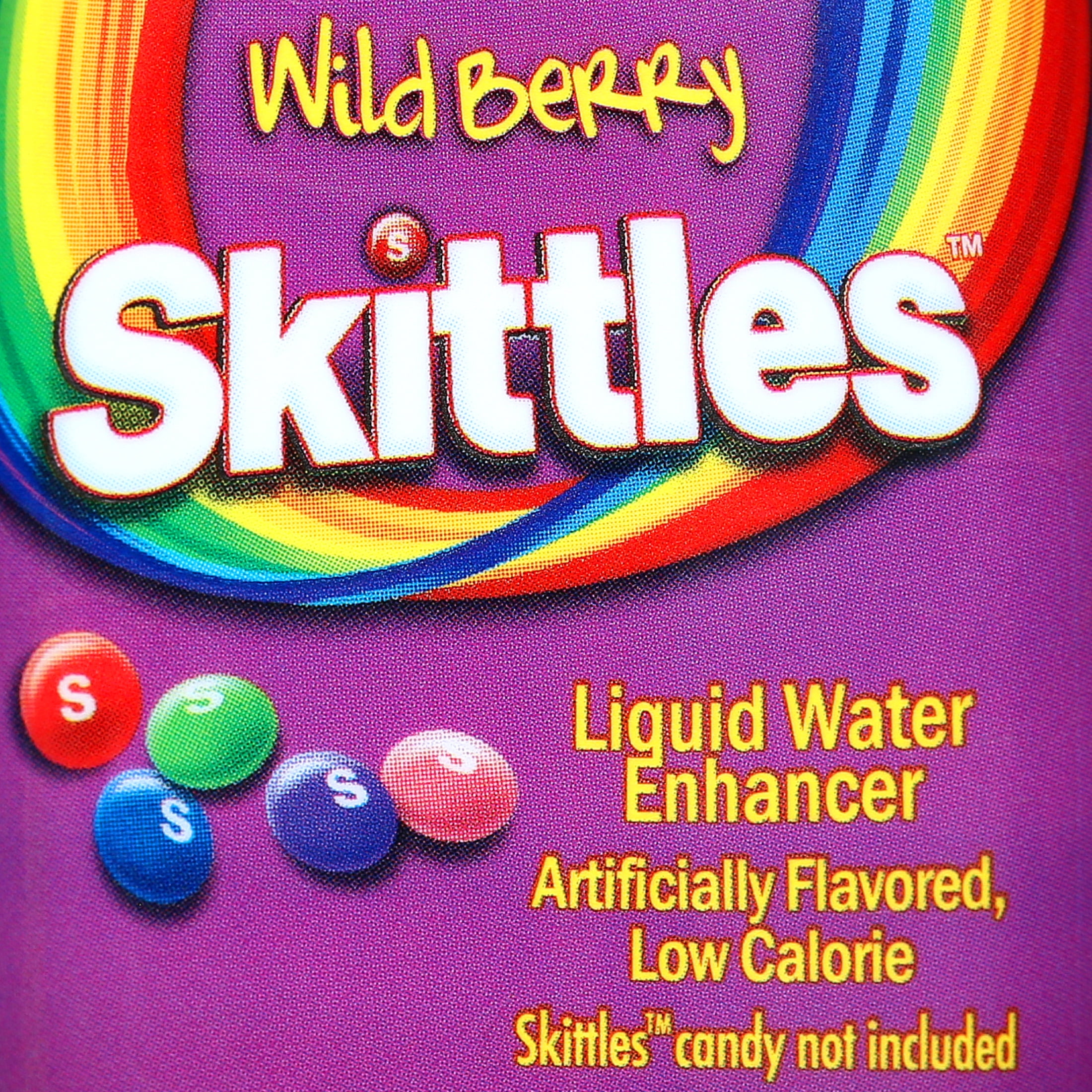 (4 pack) Skittles Sugar-Free On-The-Go Liquid Water Enhancer Juice Drink Mix, Wild Berry, 24 Servings, 1.62 fl oz