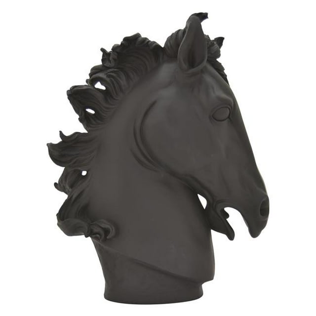 Plutus Brands PBTH93995 Figurine de Tête de Cheval en Noir - Résine