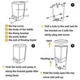 thumbnail image 4 of Manual Soap Dispenser 33.8oz/1000ml Wall Mount Soap Dispenser Bathroom Commercial Soap Dispenser Fo, 4 of 5
