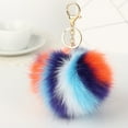 thumbnail image 3 of Naierhg Faux Fur Pompom Pendant Keychain Key Ring Women Car Handbag Ornament, 3 of 8
