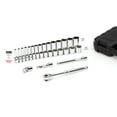 thumbnail image 5 of TEKTON 3/8 Inch Drive Shallow and Deep 6-Point Socket and Ratchet Set with Case, 34-Piece (1/4 - 1 in.) | SKT15101, 5 of 7