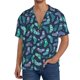 thumbnail image 1 of Balery Green Christmas Print Socks Camisa Casual de Manga Corta con Botones para Hombre, Texturizada, Estilo Cubano, para Playa, Verano-4X-Large, 1 of 5