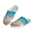 thumbnail image 2 of Haiem Sunny Ocean Waves Print Women's Fuzzy Memory Foam House Slipper Cozy Home Footwear Non-slip Winter Slippers-42/43, 2 of 7