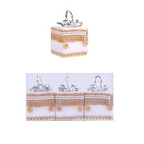 Mini Christmas Tree Present Boxes Glitter Fabric Box Ornament Miniature Hanging Ornament Xmas Tree Pendant Tiny Boxes Decorations for Home Decor Supplies