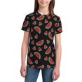 thumbnail image 3 of Wukai Watermelon Youth Unisex Short Sleeve T-Shirt for Boys, Girls, Teens, and Kids-X-Small, 3 of 7