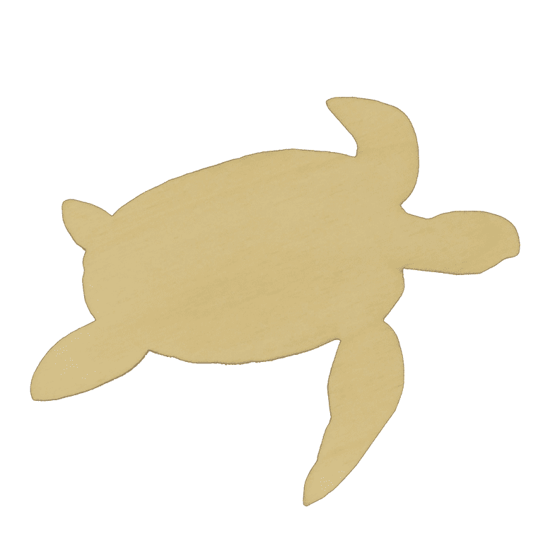 Paint by Line, Turtle DIY Unfinished Wooden Cutout Craft