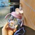 thumbnail image 4 of Botella de agua HUOGUO Cartoon Animal Children Straw 370ml, 4 of 5