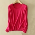 thumbnail image 2 of Women's Sweater Long Sleeve Crewneck Pullover Sweater Casual Knit Tops, 2 of 3