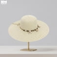 thumbnail image 2 of Sombrero de Playa Con Conchitas Para Mujer Ala Ancha 42 cm crema 42 cm, 2 of 7