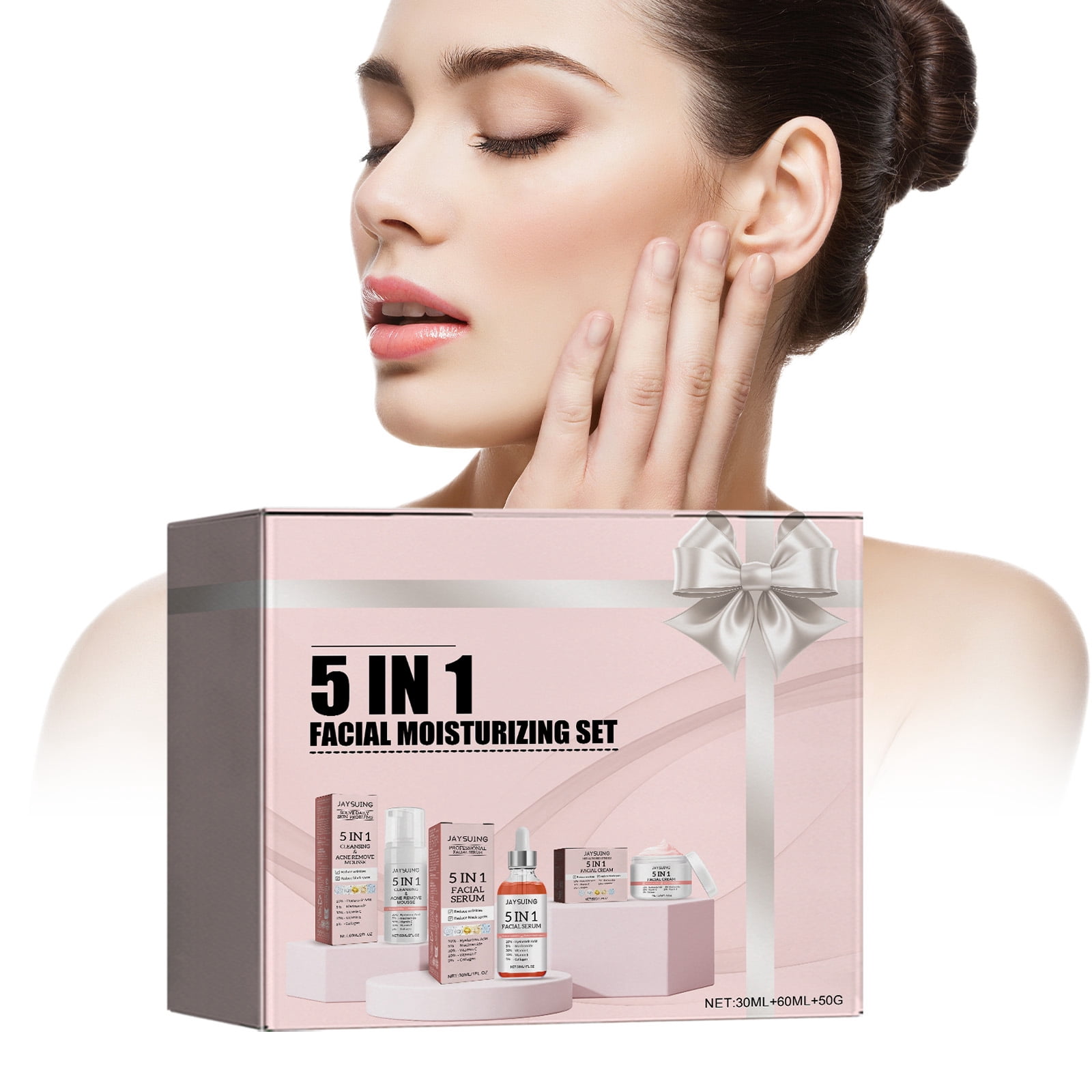 Alvantor Travel Friendly Hydrating Facial Serum, Cream, and Cleanser Set for Women and Teens