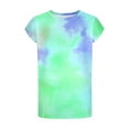 thumbnail image 5 of Aofany Girls Tunic Short Sleeve T Shirt Casual Tops Round Neck Tie-dye Blouse Tee Kids Girls Tops Short Sleeve Shirts for Girls Size 5-15T, 5 of 6