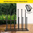 thumbnail image 4 of Free Standing Boot Rack, Extra Tall 21.5 inch for Knee-High/Cowboy Boots, 6 Pairs Boot Organizer Shoe Rack for Closet, Garage & Entryway, Black Metal Boots Storage Holder Stand,, 4 of 7