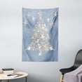 thumbnail image 1 of Christmas Tapestry, Nautical Elements Sea Life Theme with Noel Tree Winter Season, Wall Hanging for Bedroom Living Room Dorm Decor, 40W X 60L Inches, Beige Cream Pale Azure Blue, by Ambesonne, 1 of 2