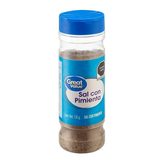 Sal con pimienta Great Value 130 g