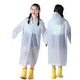 thumbnail image 1 of QUOTAY Rain Jacket Boys Girls Color Buttoned Thick Portable Rain Poncho For Heavy Rain Protection Ages 4-9 Years Kids Rain Poncho Light Blue_001,One Size, 1 of 3