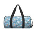 Fotbe Pelican Reed And Fish Pattern Foldable Sports Gym Bag with Wet