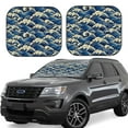 thumbnail image 1 of Vsdgher Japanese Water Wave Print Car Windshield Sun Shade, Reflective Sunshade Window Sunshade Sun Visor Protector Fit for Cars,Trucks,SUVs-Small, 1 of 6
