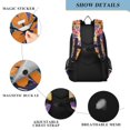 thumbnail image 4 of FORMRS Unisex School Backpack 17" Student Travel Bag with Laptop Compartment, Colorful Painted Flowers Pattern, 4 of 7