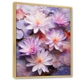 thumbnail image 2 of Designart "Mauve Glass Blooms: Lotus Elegance" France Floater Framed Wall Art Living Room, 2 of 5