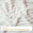 thumbnail image 3 of Fleece Throw Blanket for Couch, Throw Size Bed Blanket, Soft Lightweight Fuzzy Luxury Bed Blanket for Women Girls, 40" x 60" White, 3 of 7
