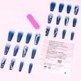 thumbnail image 4 of Uñas postizas cuadradas largas con diseños, 24 Uds., postizas cuadradas, 4 of 5