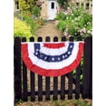 thumbnail image 3 of Huarong  4th of July Semicircle Bunting Flag Classic Blue Red Decorative Flag for Garden Porch Office and Lawn  60*120cm, 3 of 8