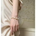 thumbnail image 4 of EOEMY Genuine Natural 11-12mm White Freshwater Baroque Pearl Beads Bracelet 7.5'', 4 of 5