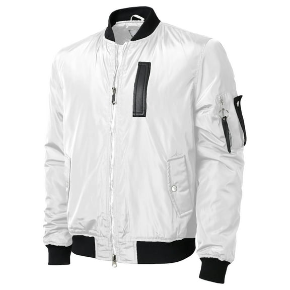 Ma Croix Premium MA-1 Padded Bomber Flight Jacket Slim Windbreaker