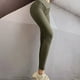 thumbnail image 5 of Gibobby Pantalones mujer Adelgazamiento barriga Yoga Booty Leggings Running Control Workout Pantalones de mujer Pantalones de yoga(Verde， S), 5 of 5