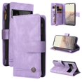 thumbnail image 1 of SaniMore Case for Google Pixel 8 Pro 6.7" 2023, PU Leather Zipper Wallet Cover [RFID Blocking] Card Slot Magnetic Clsap Flip Folio Wrist/Crossbody Strap Kickstand Full Protective Cover, Purple, 1 of 13
