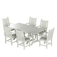 thumbnail image 3 of Polytrends Laguna 7-Piece Rectangular Poly Eco-Friendly All Weather Outdoor Dining Set with Armchairs Sand, 3 of 5