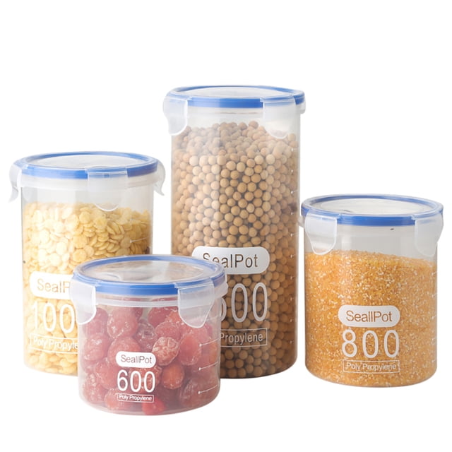 Airtight Grains Sealed Can Pantry Storage Canister - Sealed Grain Preservation Container for Rice, Beans and Bulk Dry Goods Organization with Freshness Lock