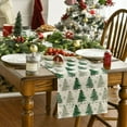 thumbnail image 4 of Xmas Trees Snowflake Christmas Table Runner, Seasonal Winter Kitchen Dining Table Decoration for Home Party Decor 13x72 Inch, 4 of 8