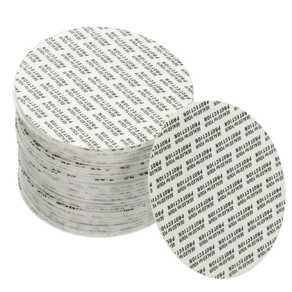 Uxcell 110Pack Foam Lid Liner, 70mm/2.76" PS Foam Resistant Tamper Pressure Sensitive Seal for Bottle Cap Liners Seals