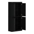 thumbnail image 2 of Palace Imports 100% Solid Wood Kitchen Pantry Storage Cabinet with Solid Doors and Adjustable Shelves, Black, 2 of 8