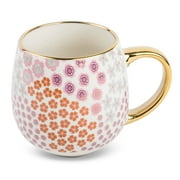 Thyme & Table Stoneware Gold Floral 16oz Coffee Mug