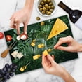 thumbnail image 4 of Rainforest Cutting Board, Tropical Rainforest Preservation Humidity Palm Tree Wild Environment Misty Nature, Decorative Tempered Glass Cutting and Serving Board, Large Size, Green, by Ambesonne, 4 of 5