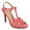 Patent/Coral, variant on Womens Valry Woven T-Strap Stiletto Dress Sandals, Widths Available