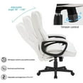 thumbnail image 3 of Homall Faux Leather High-Back Executive Office Chair with Lumbar Support,White, 3 of 7