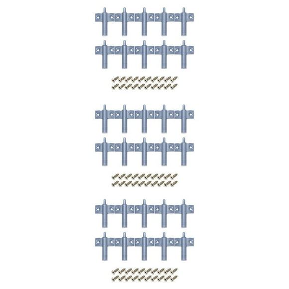 30 amortiguadores para puertas de armarios de cocina con cierre suave y silencioso y tornillos en color gris