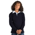 thumbnail image 3 of Front Row Kids Big Boys Long Sleeve Plain Rugby Sports Polo Shirt, 3 of 4