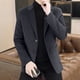 thumbnail image 3 of Ceisia Men's Slim Notched-Lapel Faux-Wool Casual Polyester Blazer Gift, 3 of 6