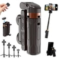 thumbnail image 1 of Djiypn Pocket Mini Tripod for Phone - Universal 360° Rotation Selfie Stick with Detachable Remote - Portable Tripod for Vlog, Photography, Travel - Black Phone Tripod, 1 of 8
