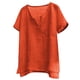 thumbnail image 1 of Camisa Henley de algodón y lino para hombre: manga corta, corte holgado, color liso, playa/yoga, tallas M-XXXXL, todas las estaciones, 1 of 6