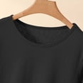 thumbnail image 4 of KyCheLot Womens Plus Size T-Shirts Solid Color Round Neck 1/2 Length Sleeve Tops Summer Beach Vacation T-Shirts, 4 of 7