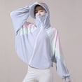 thumbnail image 3 of Women Sun Protective Clothing Summer Outdoor Breathable Uv Protective Contrast Color Hooded Jacket, 3 of 9
