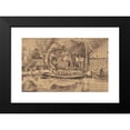 thumbnail image 2 of Johannes Leupenius 24x17 Black Modern Framed Museum Art Print Titled - Landscape with a Canal in the Foreground (17th Century), 2 of 5